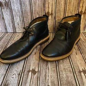 Mem’s Timberland Leather Chukka Dress Shoes Black Size 10,5 Real Leather